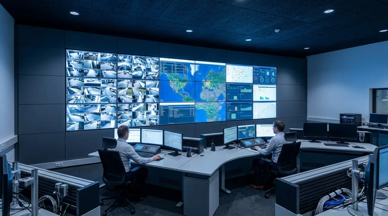 control room video wall installation in 24/7 command center